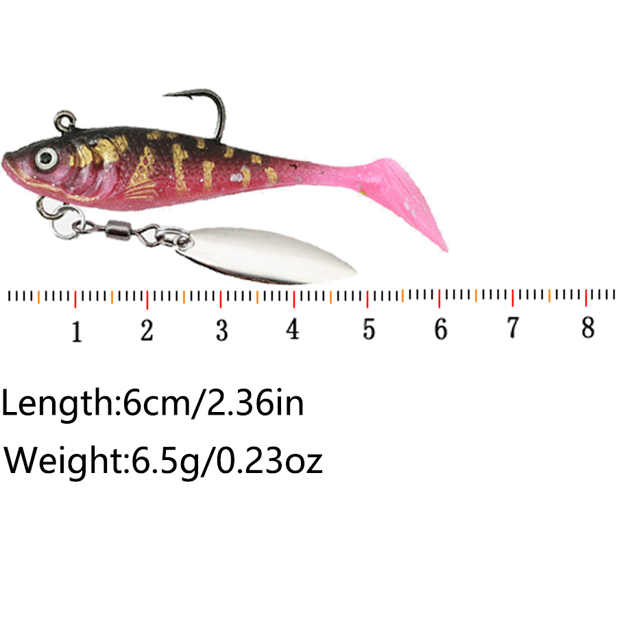 5PCS T-Tail Soft Bait Artifici - Fishing Lure Blade Bait 리뷰 및 가격