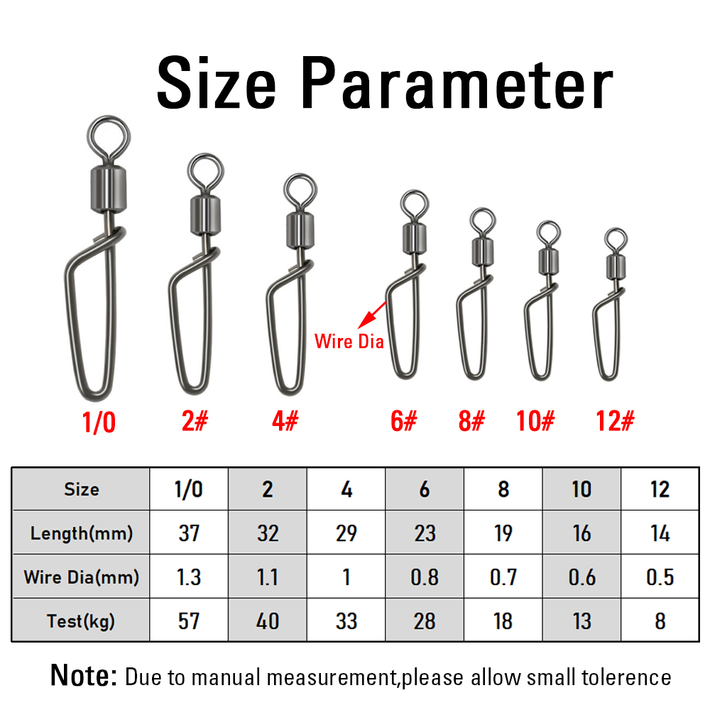 20PCS #12 -1/0 Rolling Swivel  - Fishing Lure Accessories 리뷰 및 가격